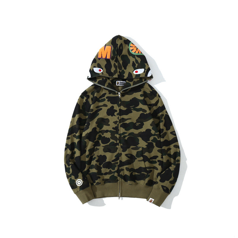Camouflage Hooded Cardigan