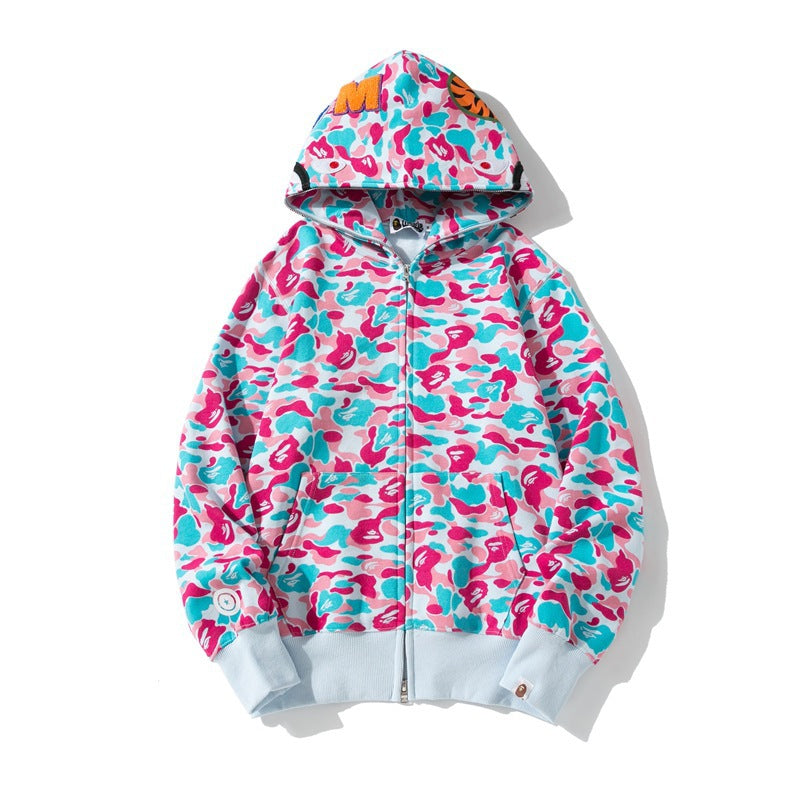 Camouflage Hooded Cardigan