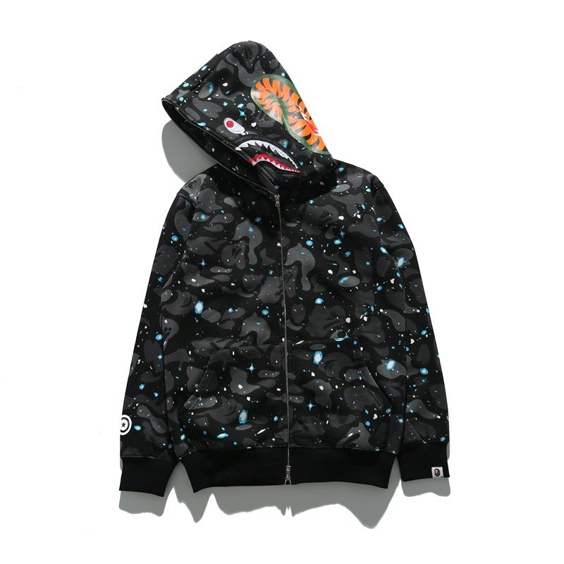 Camouflage Hooded Cardigan