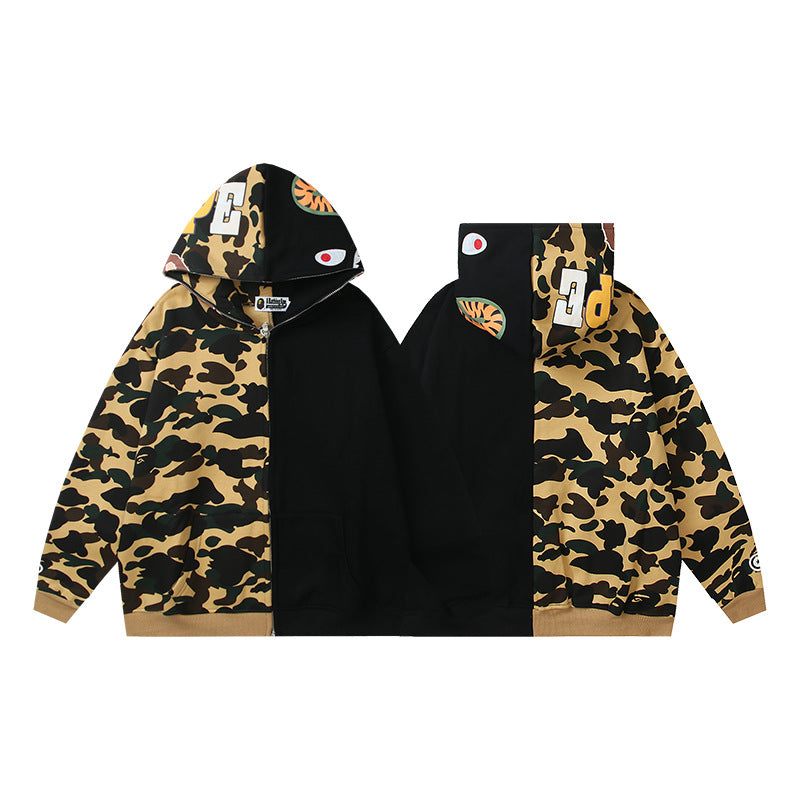 Camouflage Hooded Cardigan