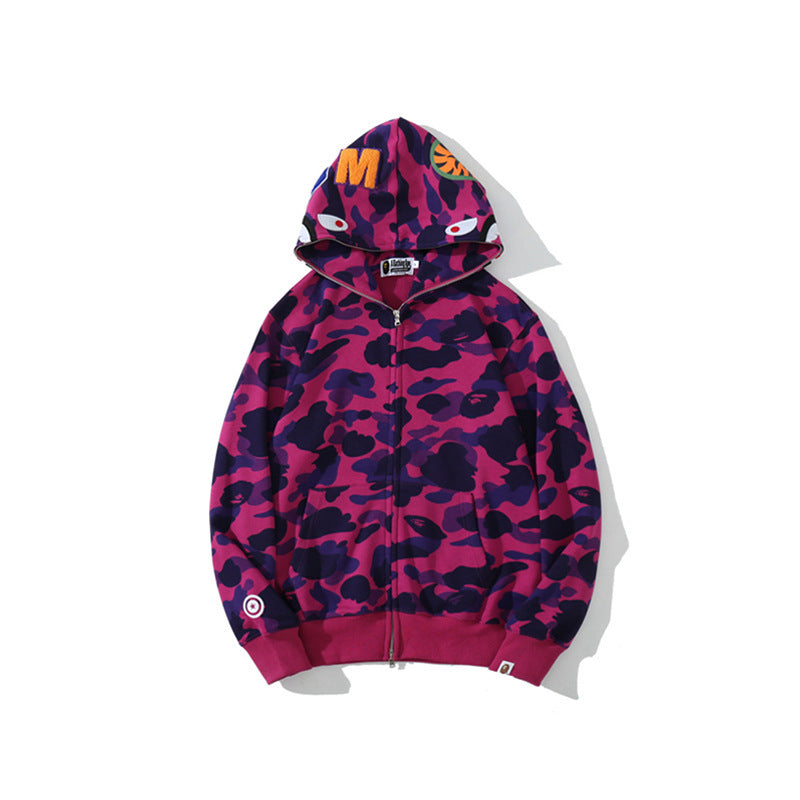 Camouflage Hooded Cardigan