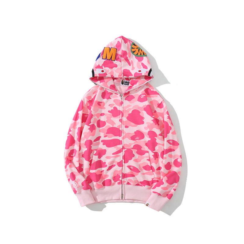 Camouflage Hooded Cardigan