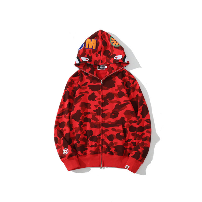 Camouflage Hooded Cardigan