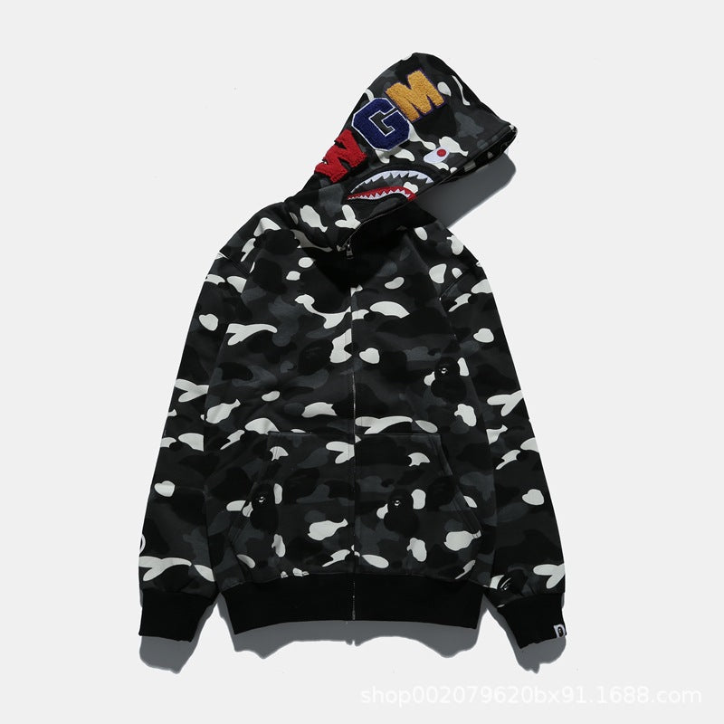 Camouflage Hooded Cardigan